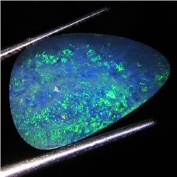 3.85ct Australian Black Opal Doublet Full Fire (GEM-36584)