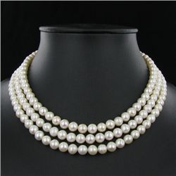 White Small Saltwater Pearl Necklace (JEW-250)