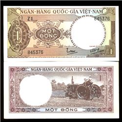 1962 Vietnam 1 Dong Crisp Uncirculated Note (COI-3929)