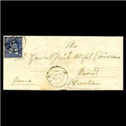 1864 Switzerland 10c Stamp Cover SCARCE (STM-1967)