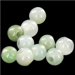 18.6ct Burma Jade Round Beads 10Pcs (GEM-26916)