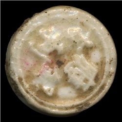 1800s Rare Asia Porcelain Gambling Chip  (COI-1712)