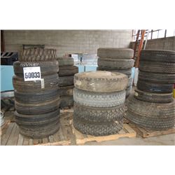 VARIOUS TIRES/RIMS**RIMS 20x7.5 (1) 22.5(3)**