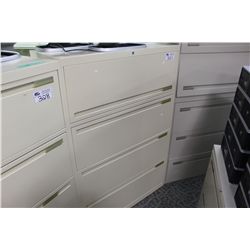 BEIGE 4 DRAWER LATERAL FILE CABINET