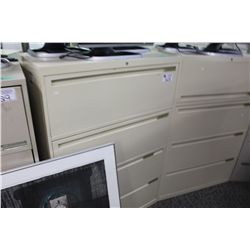 BEIGE 4 DRAWER LATERAL FILE CABINET