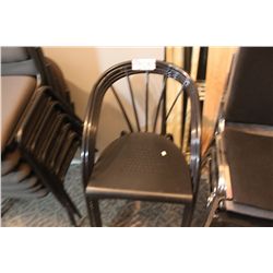 4 METAL STACKING CHAIRS