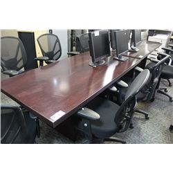 MAHOGANY BEVELLED EDGE 6' BOARDROOM TABLE
