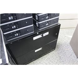 BLACK 2 DRAWER LATERAL FILE