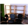 Image 1 : SECTION OF PINE RACKING & 4 OFFICE CHAIRS