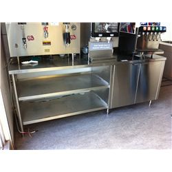 QUEST 92" X 29" X 36" TALL STAINLESS STEEL 2 DOOR