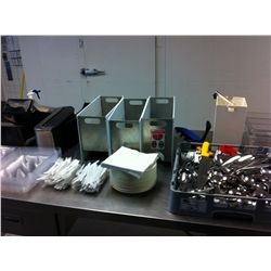 QUANTITY OF MISC DISPENSORS, CUTLERY & OTHER