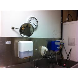 STAINLESS STEEL BACK SPLASH WITH PAPER TOWEL &