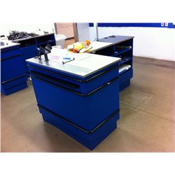 77" X 43" STAINLESS STEEL CORNER UTILITY COUNTER