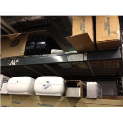 CONTENTS OF RACK INCLUDING WASHROOM SUPPLIES &