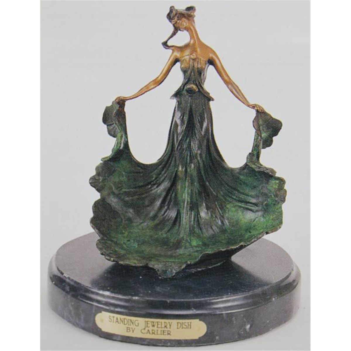 "Standing Jewelry Dish" Bronze Sculpture Carlier
