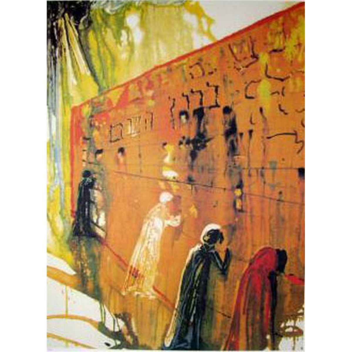 Salvador Dali - Wailing Wall Jerusalem - Limited Edition Offset Lithograph Print - 34x23 Inches - Surrealism
