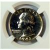 Image 2 : 1941 WASHINGTON QUARTER NGC PROOF 64
