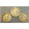 Image 1 : 1927-D-VG, 1930-VF/XF, 1928-S-VF/XF STANDING LIBERTY QUARTERS