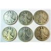 Image 1 : 6  1916D Walker half $  weak dates  for the lo grade set builder