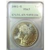 Image 1 : 1881S Morgan $ PCGS63