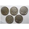 Image 1 : 5  1917D Buffalo nickels solid date G/VG