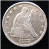 Image 1 : 1875-CC TWENTY CENT COIN, PREMIUM QUALITY XF, BEAUTIFUL OLD TIME LOOK