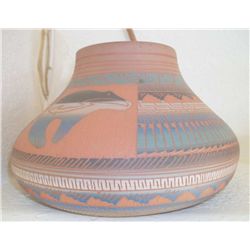 Native American pottery signed by artist Thomas Whitegoat, Navajo