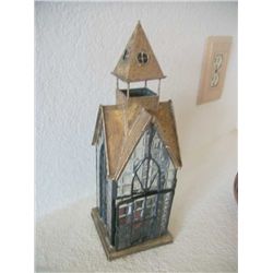 Leaded glass and copper candle holder. :)