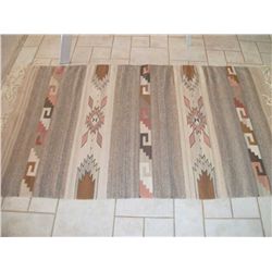 Navajo Rug with matching table runners.