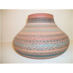 Native American pottery, etched Signed: David and Carol Willie.  Navajo