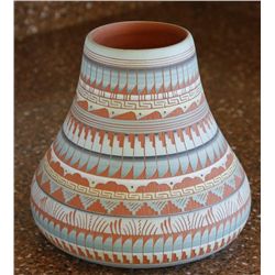 Native American Pottery, etched Signed: Hilda Whitegoat. Navajo