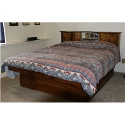 Bedroom set NO INTERNET BIDS ON THESE ITEMS!       dresser and bed.  Bed is waterbed with regular ma