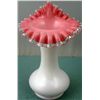 Image 1 : Fenton Glass Peach Crest Jack in the Pulpit Vase