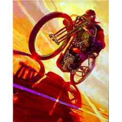 Fritz THUNDER ON THE WALL Harley Motorcycle Art Medium