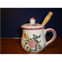 French dish mustard signed by artist Renoleau