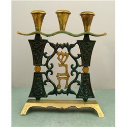 Vintage Brass Shabbat (Sabbath) Candle Holders