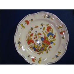 Pair of French hand painted plates by Pornic