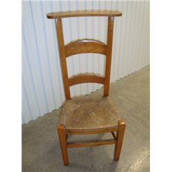 French prayer chair with rush seat circa 1870