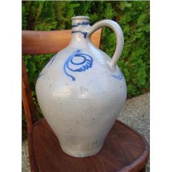 French Alsatian stoneware jug-pitcher cir 1880