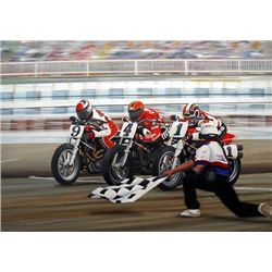 TRIPLE THREAT Motorcycle Racing Race Scott Jacobs Art