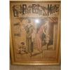 Image 1 : French fashion newspaper in frame dated 1924