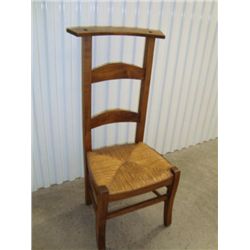 French prayer chair with rush seat circa 1870