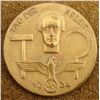 Image 1 : 1934 TAG DER ARBEIT-MEDAL -EAGLE & SWASTIKA  W/WORKER