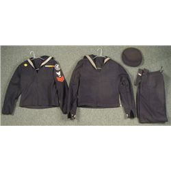 4 PC WWII US NAVY SEEBEES COMPLETE UNIFORM