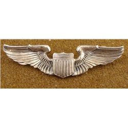 WWII U.S. 3" AAF PILOT'S WINGS-STERLING -CRIMP BACK