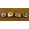 Image 2 : 4 Civil War Naval Original Gilt Buttons Eagle, Anchor