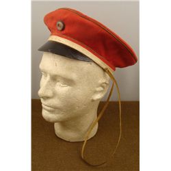 WWI German Military School Cap Red Wool