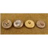 Image 2 : 4 Civil War Naval Navy Original Large Gilt Buttons