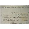 Image 2 : FY392 GENERAL LAND OFFICE GRANT WITH 2 LINCOLN NAMES SE