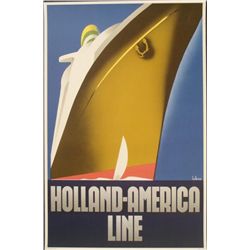 Willem Ten Broek Holland America Line Poster Art Print